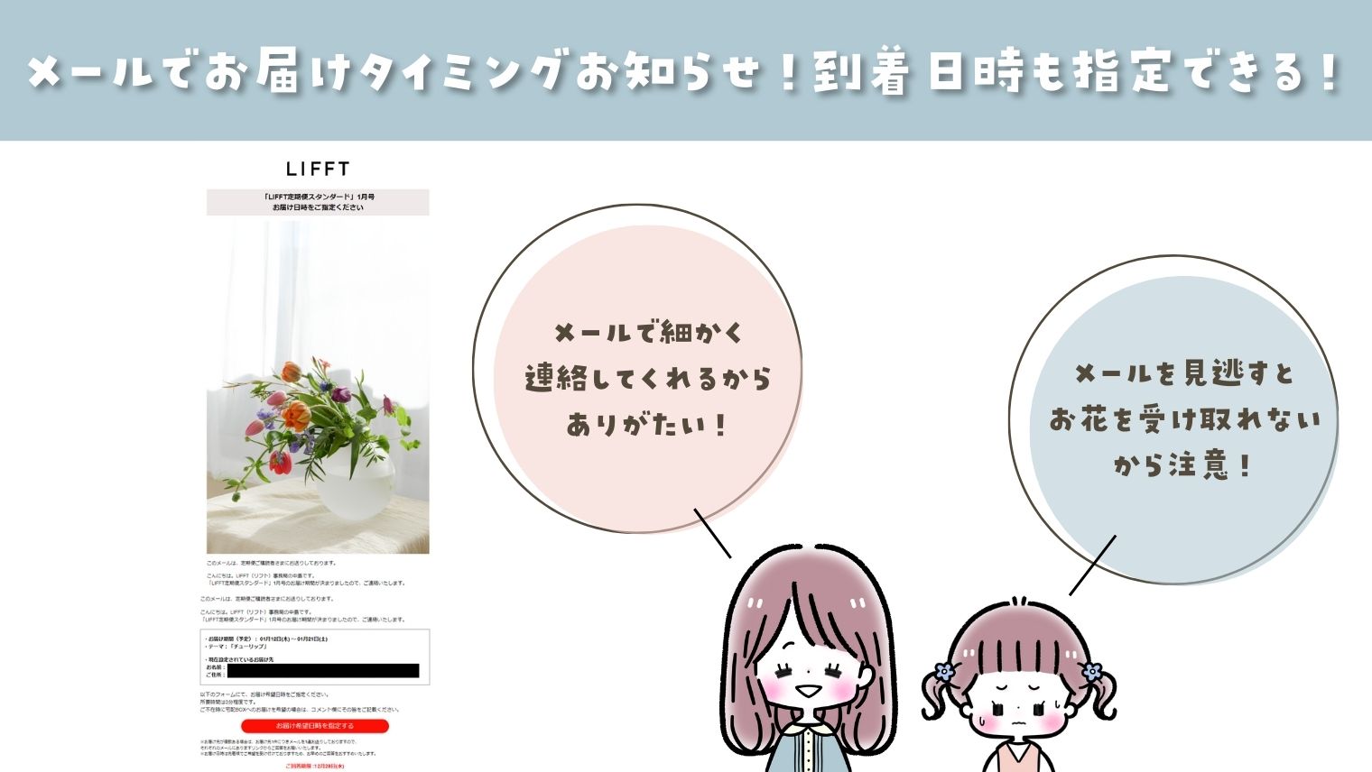 LIFFT定期便_お届けタイミングメール